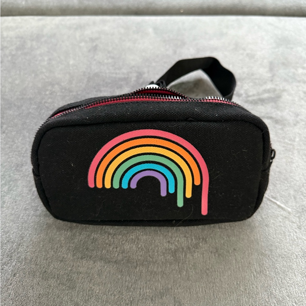 Rainbow Black Belt Bag/ Fanny Pack